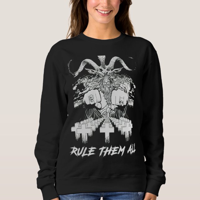 Sweatshirt Satan fou Les Diriger Tous (Devant)