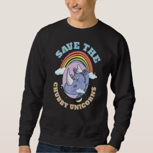 Sweatshirt Sauvez Le Chubby Unicorns Cute Rhinoceros 2