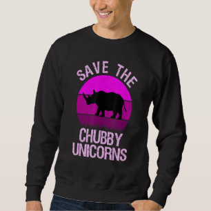 Sweatshirt Sauvez Les Unicornes Chubby Couleurs Vintages Dist