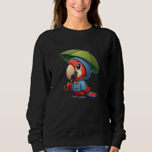 Sweatshirt Scarlet Macaw Parrot Parapluies Parapluies Amusant