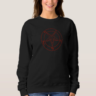 Sweatshirt Sceau Baphomet Pentagramme Occulte Tête de chèvre