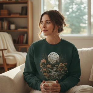 Sweatshirt Scène de nature forestière de cascade de montagne 