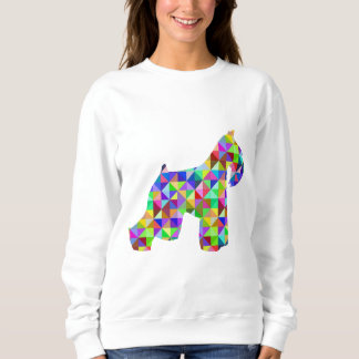 Sweatshirt Schnauzer géométrique