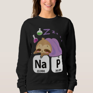 Sweatshirt Science Sloth I Nap Chimie périodique Bioche