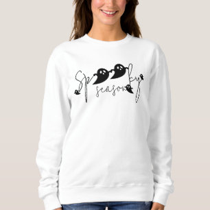 Sweatshirt Script de fantômes volants noirs de saison effraya