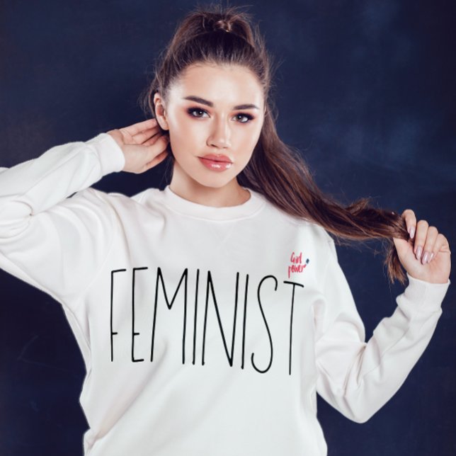 Sweatshirt Script féministe simple moderne minimal puissance  (Créateur téléchargé)