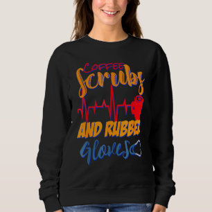 Sweatshirt Scrubs Et Gants En Caoutchouc Infirmière Infirmièr