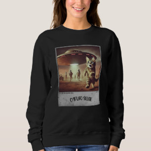 Sweatshirt Selfie OVNI de chat : Kitty effrayé (sweat - shirt