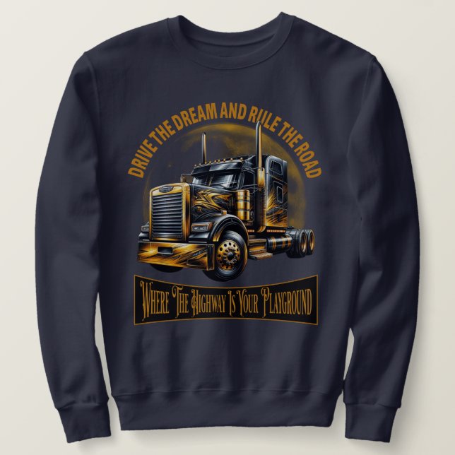 Sweatshirt semi-conducteur de camion (Design devant)