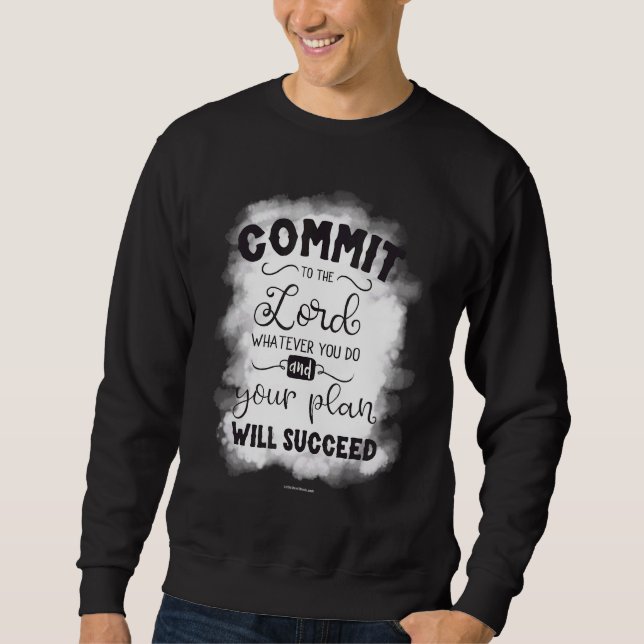 Sweatshirt S'Engager À Lord Christian Bible Verse Religieux C (Devant)