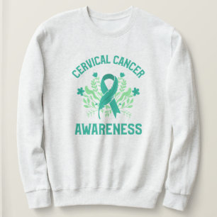Sweatshirt Sensibilisation au cancer du col de l'utérus Ruban