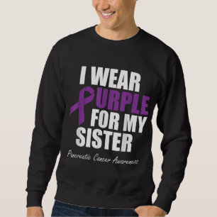 Sweatshirt Sensibilisation au cancer pancréatique Je porte le