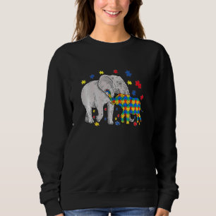 Sweatshirt Sensibilisation sur l'autisme Animal Elephant Mama