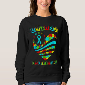 Sweatshirt Sensibilisation sur l'autisme Femmes Soutien cardi