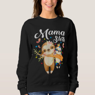Sweatshirt Sensibilisation sur l'autisme Mama Sloth