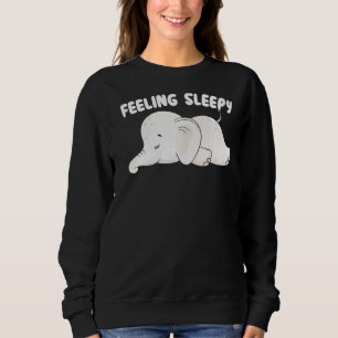 Sweatshirt Sentiment Sleepy Elephant Whisperer Animal Zookeep