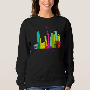 Sweatshirt Séoul Corée du Sud Coloré Sud-Coréen Skyline Ea