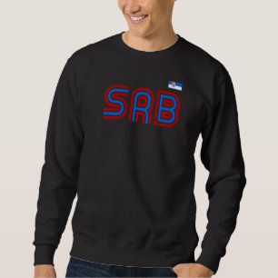 Sweatshirt Serbie Drapeau Retro International Pays Serbe Pr