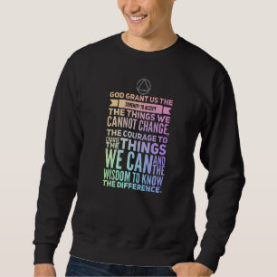 Sweatshirt Serenity Prayer Mots Sobriety Inspiration 2