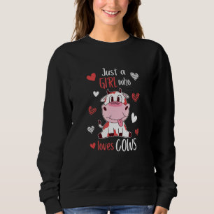 Sweatshirt Seule Une Fille Qui Aime Les Vaches Village Enfant