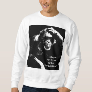 Sweatshirt Shakespeare Citation Pop Art Penser Singe Hommes