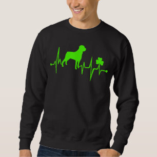 Sweatshirt Shamrock de Rottweiler Jour de la Saint Patrick de