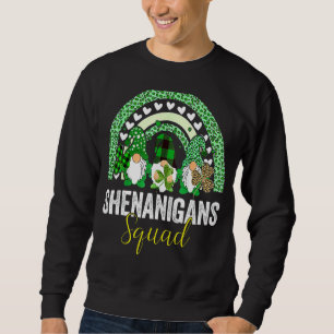 Sweatshirt Shenanigans Squad Irlandais Gnomes Rainbow St Patr