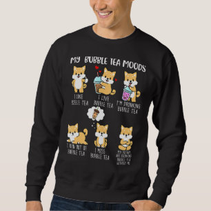 Sweatshirt Shiba Inu Bubble Tea Tee Women Boba Tea Dog Girls