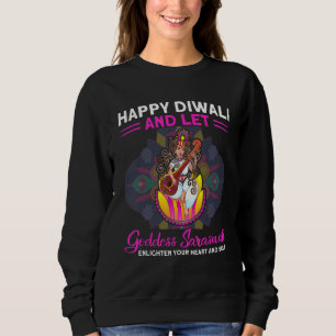 Sweatshirt Shubh Deepalawi Heureuse déesse de Diwali Saraswat