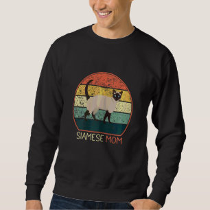 Sweatshirt Siamese Chat Maman Kitten Femmes Chat