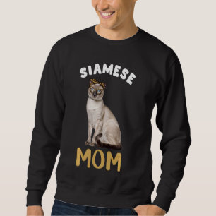 Sweatshirt Siamese Maman Mama Propriétaire du chat Empreinte