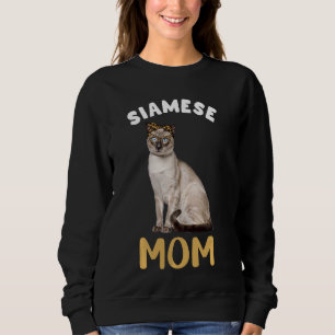Sweatshirt Siamese Maman Mama Propriétaire du chat Empreinte