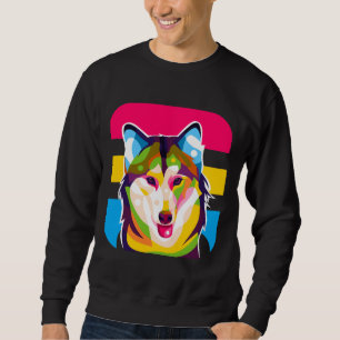 Sweatshirt Sibérie Husky Chig Pop Art