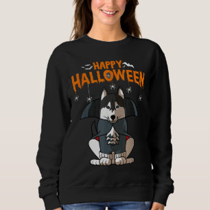 Sweatshirt Sibérie Husky Maman Drôle Chien Halloween Vampire
