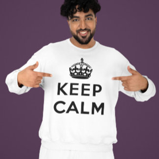 Sweatshirt Signe de calme - Gardez le calme Iconique Noir et 