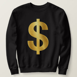Sweatshirt Signe Dollar Or Symbole – Luxe Argent Minimaliste