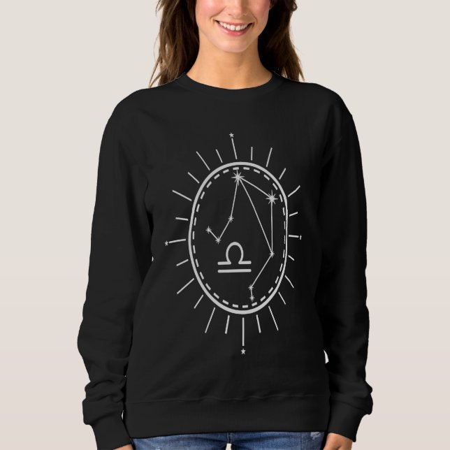 Sweatshirt Signe du zodiaque constellation de la Balance (Devant)
