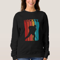 Silhouette Vintage rétro de hockey sur glace