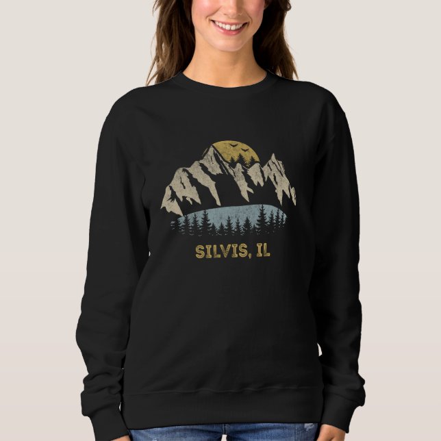 Sweatshirt Silvis Illinois Mountain Sunset IL (Devant)