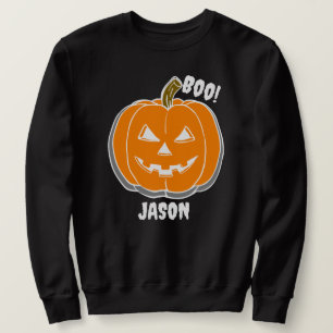 Sweatshirt Simple Happy Halloween boo citrouille éffrayant