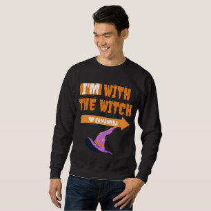 Sweatshirt Simple Happy Halloween je suis avec le costum sorc