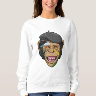 Sweatshirt Singe comme peintre
