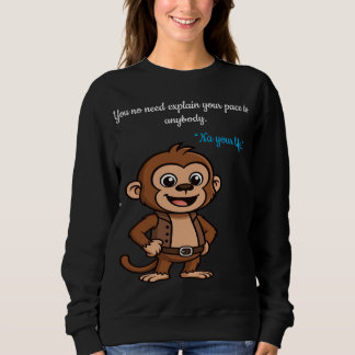 Sweatshirt Singe Confiant – T-Shirt Minimaliste pour un Mode