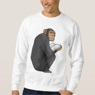 Sweatshirt Singe Nerd avec livre