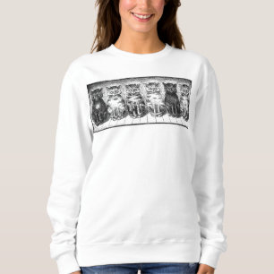 Sweatshirt Six chats attendant pour être Fed