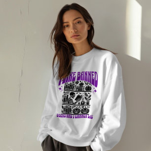Sweatshirt Skeleton J'Ai Lu Livres Interdits Halloween