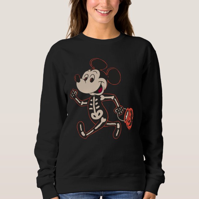 Sweatshirt Skeleton Mickey sur Halloween (Devant)