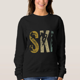 Sweatshirt Ski cool en état de détresse Retro Ski Vintage Ski