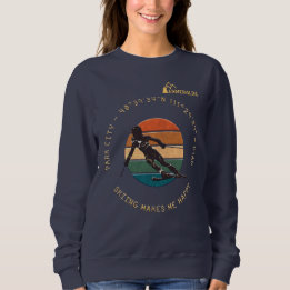 Sweatshirt Ski Park City, Utah - Femme Skier, Texte D'Or