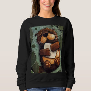 Sweatshirt Sleeping Sea Otter Party Animal maternelle
